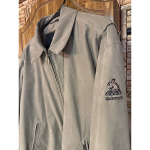 Vintage Weatherproof Bomber Jacket Full Zip Pockets Collar Golf Oakmount Logo L